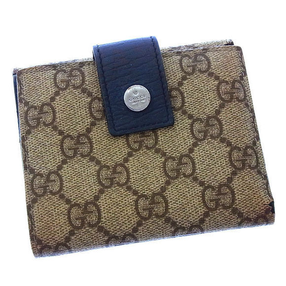 Gucci Blue accessory beige Navy GG Wallet - Picture 1 of 6